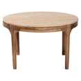 thumbnail image 3 of Baxton Studio Prospero Round Travertine Coffee Table - Modern Accent Table with Mango Wood Frame for Living Room or Seating Areas, 3 of 7