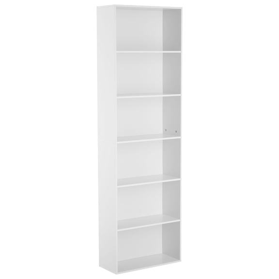 6-Tier Tall Bookcase, 71.4'' High Industrial Rustic Office Bookshelf – Sturdy Storage Organizer, Slim & Narrow Design for Home Office, Living Room