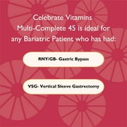 Celebrate Vitamins Multi-Complete 45 Bariatric Multivitamin with Iron Chewables, 45 mg of Iron, Watermelon, 60 count