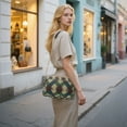 thumbnail image 7 of FORMRS Women Crossbody Purse with Chain Strap Vegan Leather Shoulder Handbag, Green Tartan Pattern, 7 of 7
