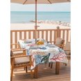 thumbnail image 2 of Outdoor Tablecloth with Umbrella Hole for Patio/Picnic/Party/Camping, Ocean Marine Creature Waterproof Table Cloth Rectangle Table Cover Washable, Watercolor Sea Turtle Starfish Coral (60"x 120"), 2 of 8