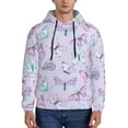 thumbnail image 2 of Bingfone Purple Butterfly Men'S Drawstring Hoodie Long Sleeve Pocket Sweatshirts-Medium, 2 of 9