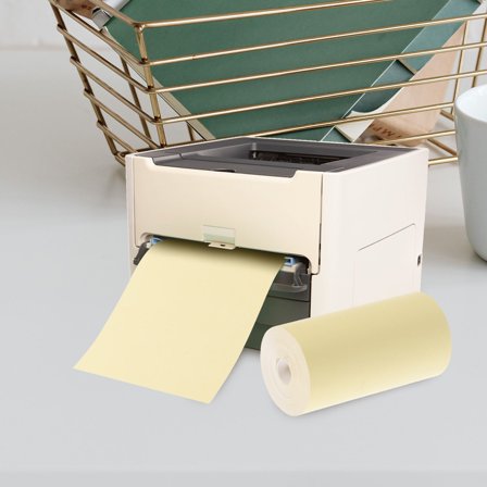 Homoyoyo Light Yellow Thermal Paper Rolls 4 Pack for Cash Register Receipt Printer Business Use