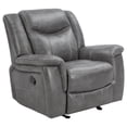 thumbnail image 6 of Conrad 3-piece Upholstered Padded Arm Motion Sofa Set Grey, 6 of 19