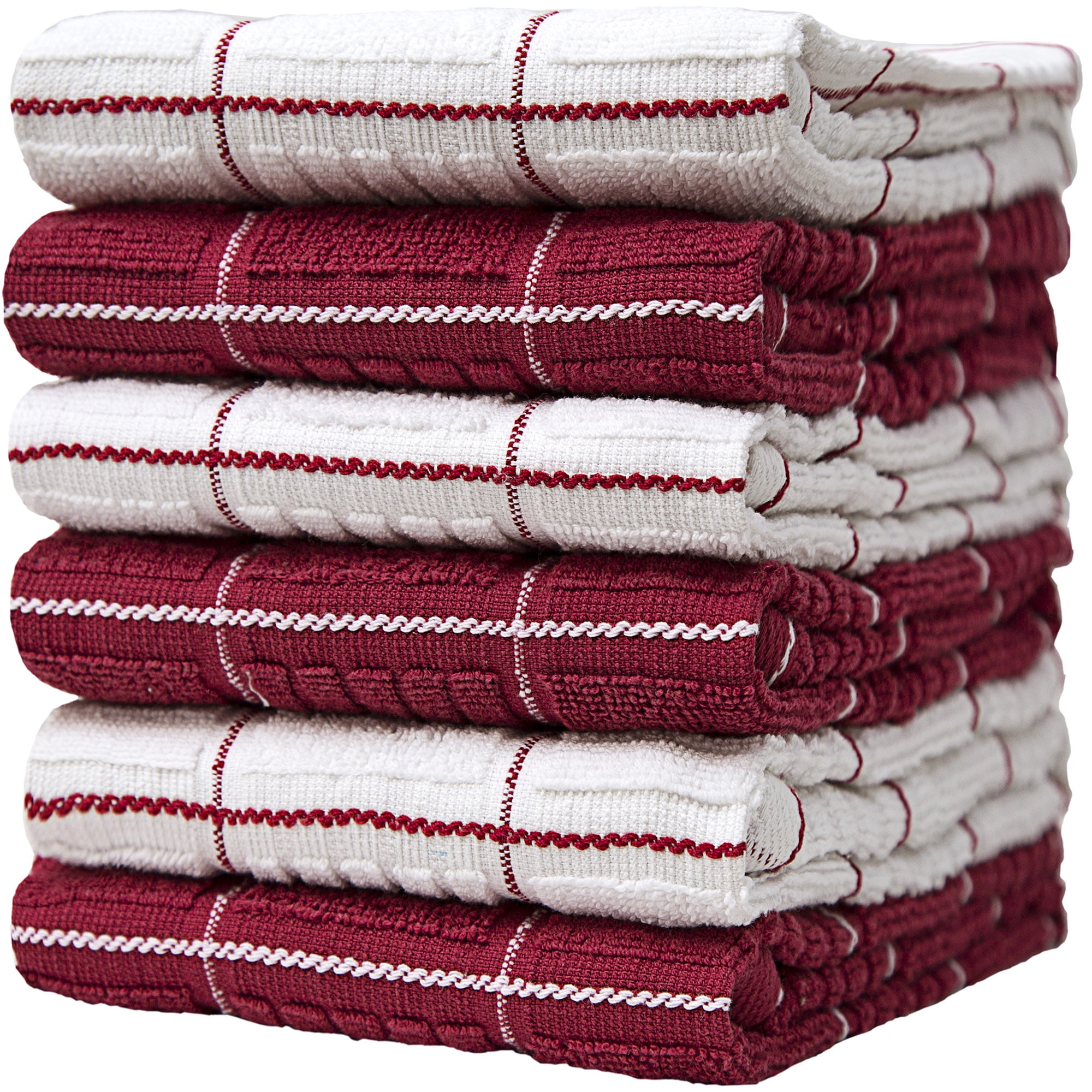 Premium Kitchen Towels (16”x 26”, 6 Pack) Large Cotton Kitchen Hand