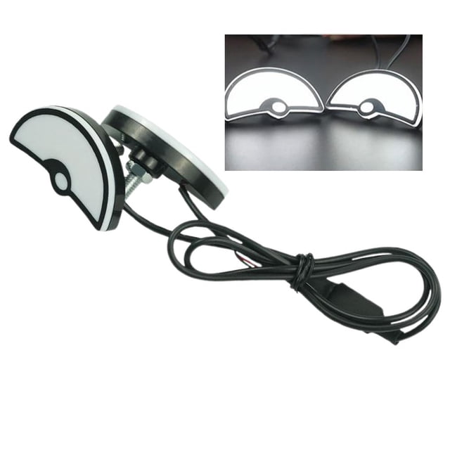 Universal Motorcycle LED Triangle Demon Eye Lights, Dynamic Illumination USB Powered for Cars & Motorbikes, Bright Tail Light Accessory