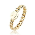 thumbnail image 1 of Good Luck Smiley Face Ring Set Smiling Face Stackable Ring Charm Lady Girlfriend Wedding Birthday Anniversary Size 8 - Gold,8#, 1 of 5