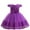 Purple, variant on FAOWME Kids Toddler Baby Girls Spring Summer Print Ruffle Short Sleeve Princess Dress Ruffle Sleeveless Show Lace Tulle Party Red 2-3 Years