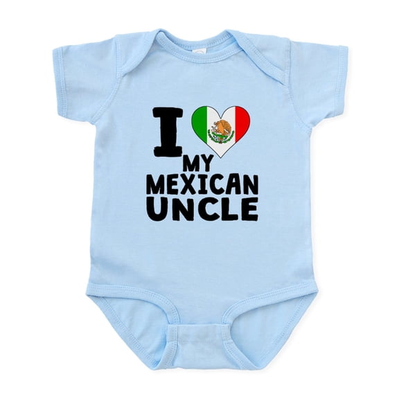 CafePress - I Heart My Mexican Uncle Body Suit - Baby Light Bodysuit, Size Newborn - 24 Months
