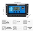 thumbnail image 5 of 12V 24V Auto Solar Charge And Discharge Controller 30A 10A LCD Solar Regulator With Dual USB 5V ,Widely Compatibility, 5 of 5