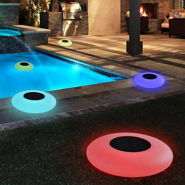 Reactionnx Solar Floating Swimming Pool, Led Lights Around Swimming Pool
