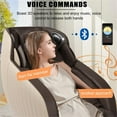 thumbnail image 4 of Maklaine Brown Faux Leather Zero Gravity Recliner 3D Programmable Massage Chair, 4 of 7
