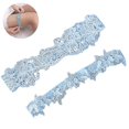 thumbnail image 1 of Wedding Garters For Bride, 2 Pcs Lace Bridal Garter,light Blue, 1 of 5
