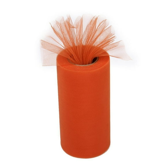 KALLORY 2 Rolls Tulle Roll Orange Tulle Fabric for Bridal Shower 11.8 x 0.6 x 0.04in