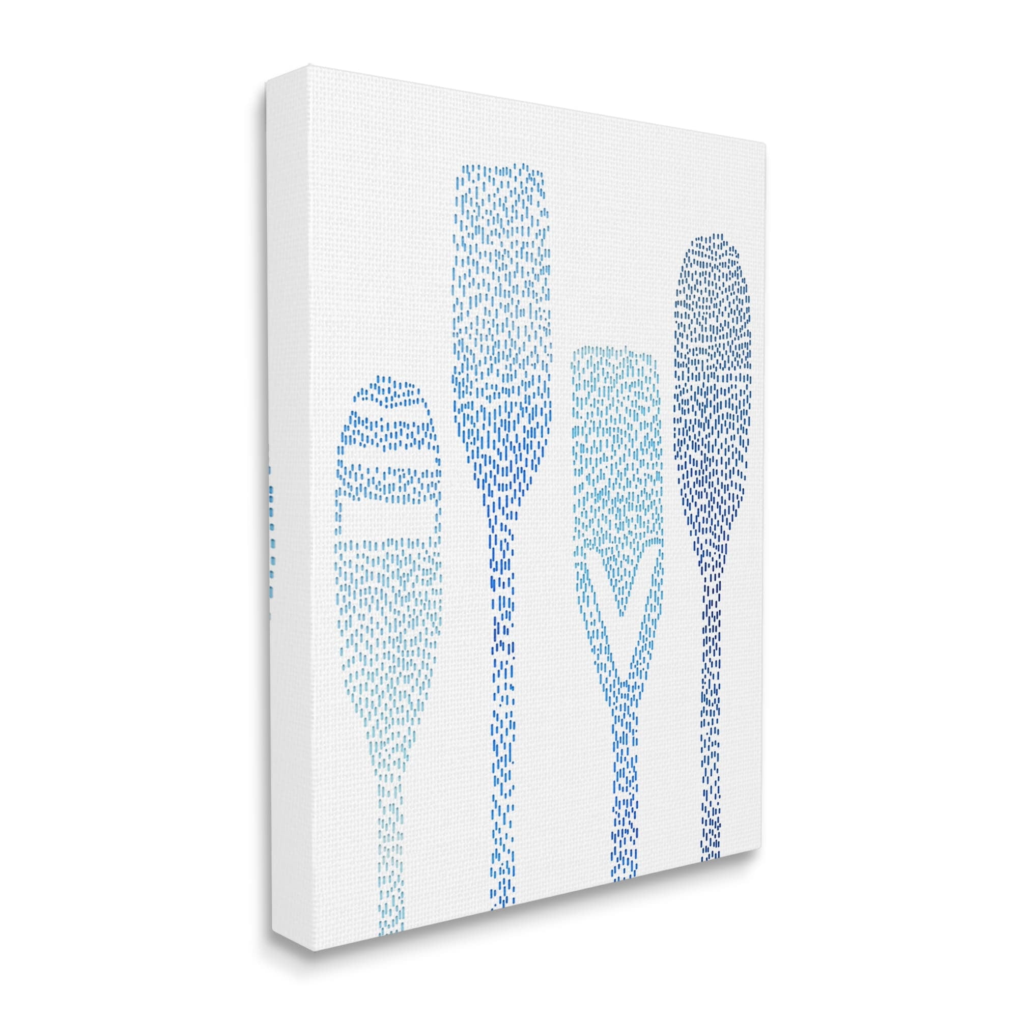 Stupell Boat Oars Abstract Stipple Pattern Landscape Painting Gallery Wrapped Canvas Print Wall Art