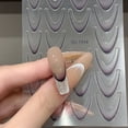 thumbnail image 4 of 1 Uds. Pegatinas degradadas para decoración de uñas de línea francesa, plantilla de diseño deslizante autoadhesivo en blanco y negro, guías de manicura para decoración de uñas DIY, 4 of 7