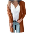 thumbnail image 1 of Plus Size Cardigan Womens Spring And Summer Color Long Sleeved Pocket Cardigan Shirt Loose Casual Lapel Fall Cardigans for Women on Clearance, 1 of 4