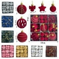 thumbnail image 2 of TanSiDing 27pcs Flocked Christmas Ornaments Set, Velvet Textured Holiday Balls, Shatterproof Plastic Decor for Festive Tree & Home Decorations, 2 of 2