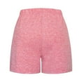 thumbnail image 2 of LoyisViDion Fashion Sport Yoga Pants Solid Mid Cotton High Waist Active Pockets Solid Shorts Pink 12-14(XL), 2 of 6