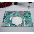 thumbnail image 1 of YUSDECOR Beautiful hand painted marble texture Kitchen Dining Table Mats Placemats Size 12x18 Inches, Set of 2 Pieces, 1 of 2
