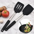 thumbnail image 4 of Ludlz 2Pcs Cooking Spatula Heat Resistant Ergonomic Grip Silicone Spatula Set Non Stick Kitchen Utensils for Home, 4 of 8