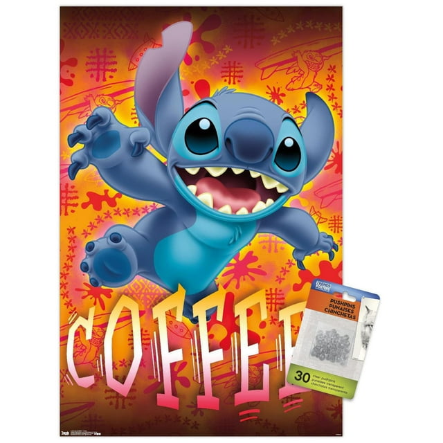Disney Lilo and Stitch - Coffee Wall Poster, 22.375" x 34"
