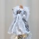 thumbnail image 3 of Angel Christmas Tree Topper Ornament with White Feather Wings Xmas Trees Topper Star for Home Holiday Party Trees Decorations, 3 of 5