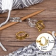 thumbnail image 4 of 2 Pcs Metal Knitting Crochet Loop Ring for Fingers, Adjustable Crochet Tension Ring, Knitting Thimbles for Crochet (Gold and Silver),2 pcs Silver, 4 of 5