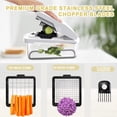 thumbnail image 2 of Vegetable Chopper with Container - 15-in-1 Mandoline Slicer, Food Dicer, Onion Cutter & Cheese Grater, 2 of 6