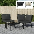 thumbnail image 5 of vidaXL Chair Outdoor Patio Accent Metal Frame Armchair with Cushions Steel, 5 of 16