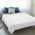 thumbnail image 4 of White Blanket Soft Cozy Warm Throw Blanket for Couch, Plush Fuzzy Flannel Fleece Blankets for Sofa, Modern Minimalist Pure Soild Color Bed Blankets Lightweight Gifts for Women, 40"x50", 4 of 9