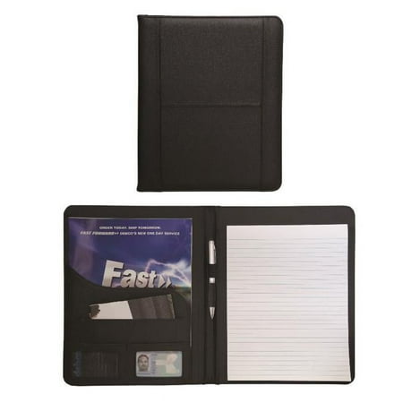 Debco SL8206 PVC Notebook Padfolio - Black - 12 Pack