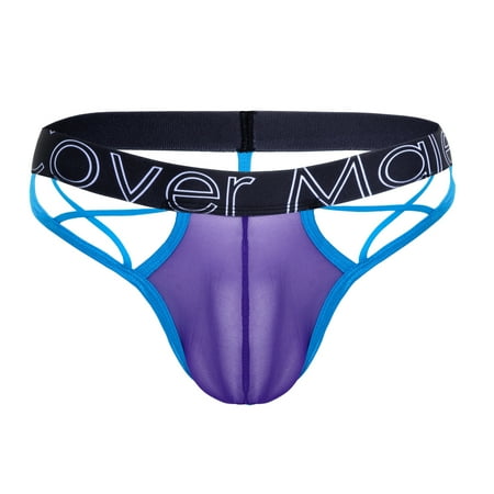 

Mens Designer Glare Thong See Through Sexy Bikini Breathable Brief Underwear