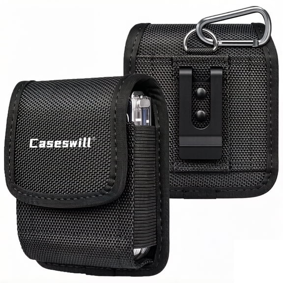 Caseswill For Samsung Galaxy Z Flip 7 FE 6 5 4 3 2 5G Case Rugged Nylon Phone Pouch wtih Belt Clip Holster