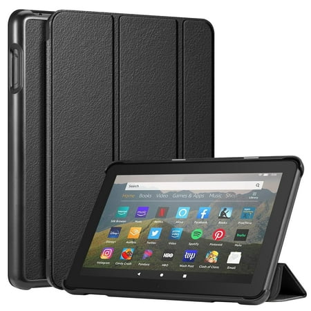 Fintie Slim Case for Kindle Fire HD 8 & Fire HD 8 Plus Tablet (12th/10th Gen, 2022/2020 Release) - Ultra Lightweight Slim Shell Stand Cover with Auto Wake/Sleep, Black