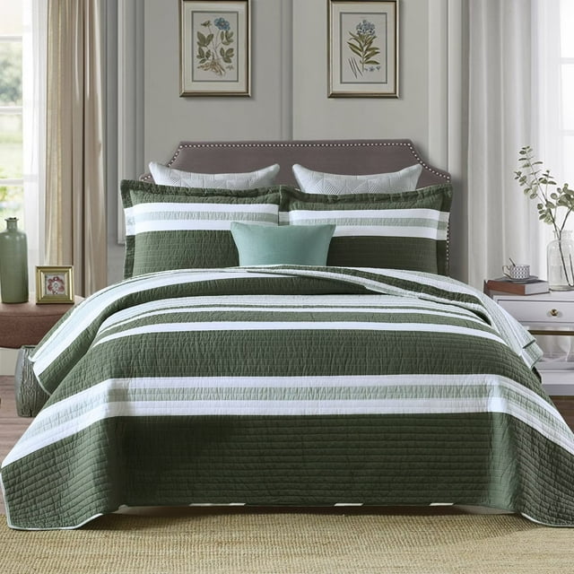 Bedduvit Cotton Quilt Queen Size 100 Cotton Lightweight Summer Green