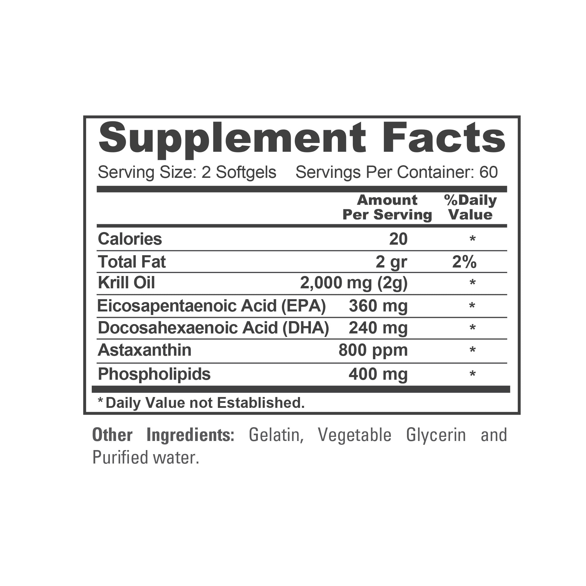 NusaPure Antarctic Krill Oil 2000 mg 120 Softgels | Omega-3 EPA 360mg, DHA 240mg, with Astaxanthin Supplement Sourced from Krill 800ppm | Maximum Strength