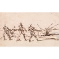 thumbnail image 2 of George Chinnery 24x16 Gold Ornate Framed and Double Matted Museum Art Print Titled - Natives Hauling a Boat, 2 of 4