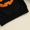 thumbnail image 6 of Toddler Baby Boy Girl Halloween Outfit Pumpkin Pullover Sweatshirt Crewneck Sweater Long Sleeve T-Shirt Tops Kids Fall Clothes, 6 of 8