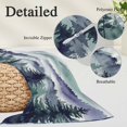 thumbnail image 3 of Dark Purple Forest Throw Pillow Covers, Watercolor Clouds Trees Mountain Soft Breathable Pillow Cases with Invisible Zipper for Sleeping, Toddler Pillowcases for Couch Bed Sofa Chair 12x20 Inches, 3 of 9