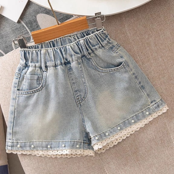 Shachafan Girls Denim Shorts For Kids – Comfortable Short Bottoms For Everyday And Casual Wear Girl Shorts