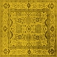 thumbnail image 1 of Ahgly Company Indoor Square Oriental Yellow Traditional Area Rugs, 8' Square, 1 of 4