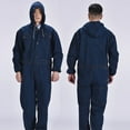 thumbnail image 4 of Worker Clothing Workwear Overalls Denim Jumpsuit Men Women Factory Uniforms Work Coveralls Long-Sleeve Thick Hooded Welding Suit, 4 of 14