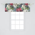 thumbnail image 2 of Flower Window Valance, Romantic Watercolor Roses Leaves in Bicolour Style Vintage Feels Pattern, Curtain Valance for Kitchen Bedroom with Rod Pocket, 54" X 18", Blue Grey Dark Pink, by Ambesonne, 2 of 2