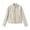 Beige, variant on Stand Collar Faux Leather Moto Jacket for Women, Zip Up Long Sleeve, Slim Fit Fall Outerwear, 1 Piece, XS-XXL, Plus Size Friendly