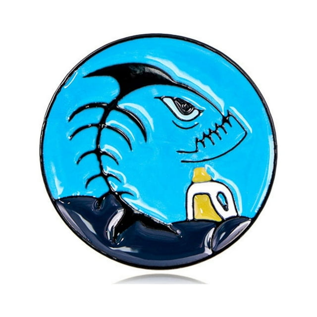 EGNMCR Room Decor Home Decor Protection Of The Marine Series Pollution Environmentalist Badge, Backpack Jewelry Brooch Brooch pin