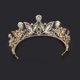 thumbnail image 4 of KAIYANG Tiara de princesa para boda, novia, fiesta de graduación, diadema con cristales y diamantes de imitación (verde), 4 of 5