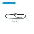 thumbnail image 2 of Uxcell 2" Clip de metal para bolígrafo, soporte para bolígrafo, clip para lápiz, soporte para bolígrafo para cuadernos, paquete de 10 en negro, 2 of 6