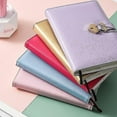 thumbnail image 3 of Diario con candado en forma de corazón con llave, diario con candado para niñas, diarios con candado de cuero A5 para mujeres, 3 of 5