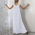 thumbnail image 5 of Laipiong Women's Summer Maxi Dresses Casual Sleeveless Solid Color Cami Dress with Side Pockets Loose Fit Flowy Stretchy Comfy Loose Sundress, 5 of 6